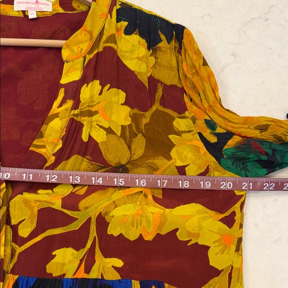 Anthropologie Siddhartha Bansal Button Front Floral Dress Size XL - Picture 8 of 11